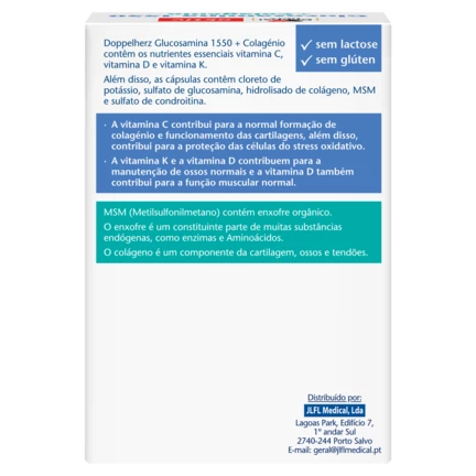 Doppelherz aktiv Glucosamina 1550 Vista traseira