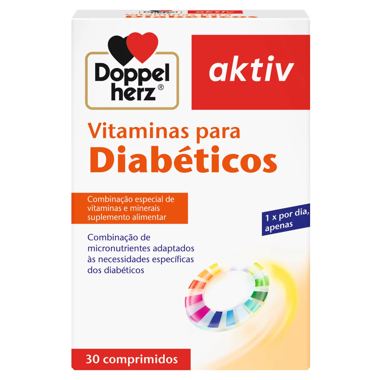 Doppelherz aktiv Vitaminas para Diabéticos Vista frontal
