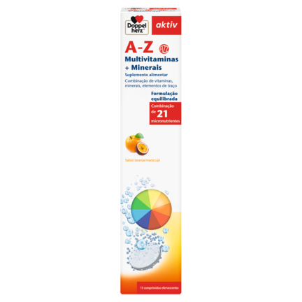 Illustration of the product packaging Doppelherz aktiv A-Z front view